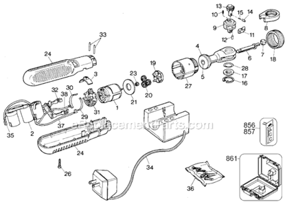Page A Diagram and Parts List for 9050 Type 1 Black and Decker Ratchet